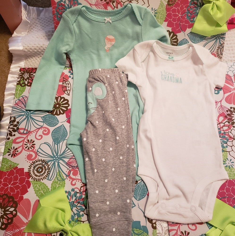 New Carters 3 piece 9mo I love Grandma set